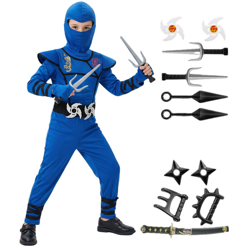 Party Games Crazy - Black and Blue Ninja Costume for