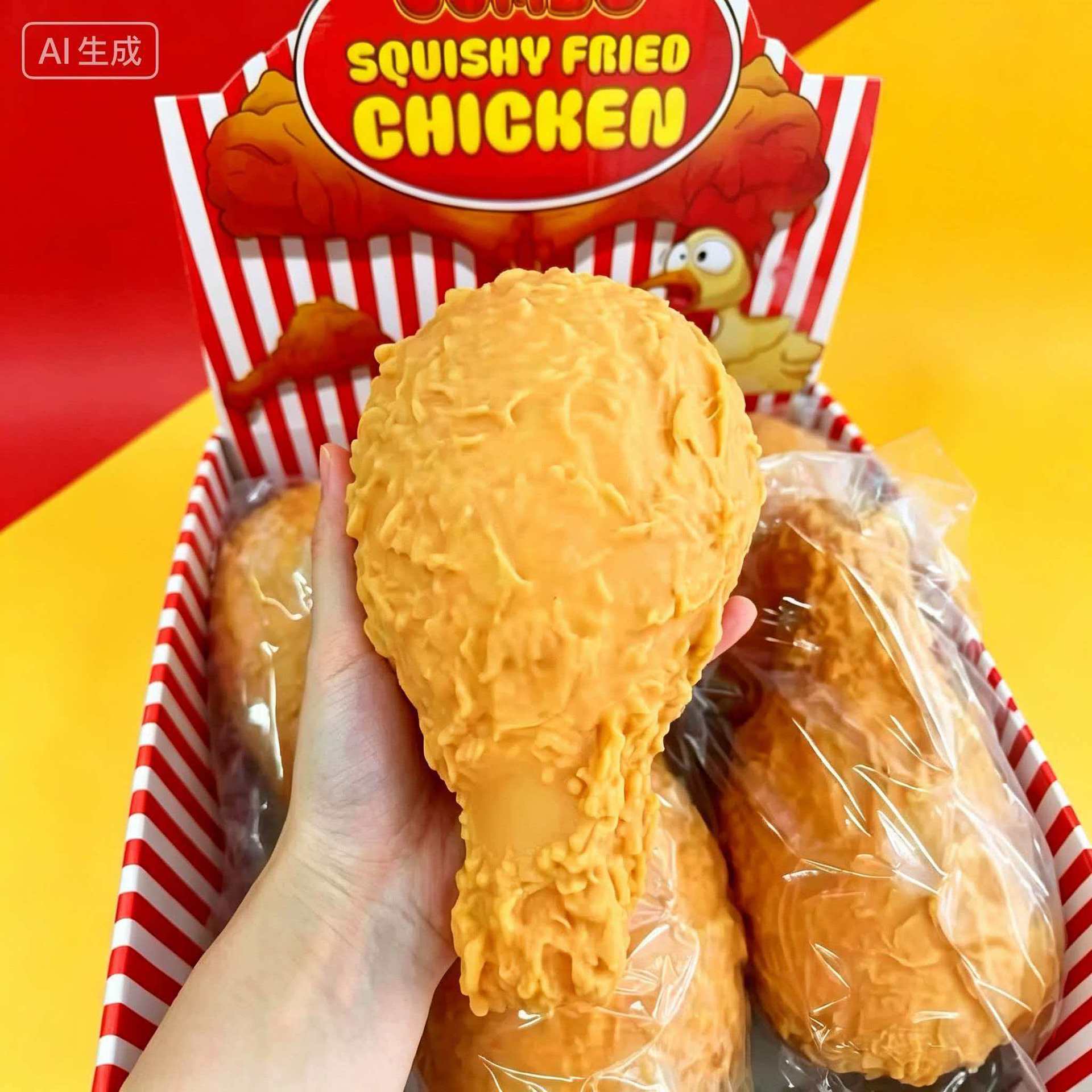 Party Games Adults Funny - Realistic Fried Chicken Squishy Stress Relief