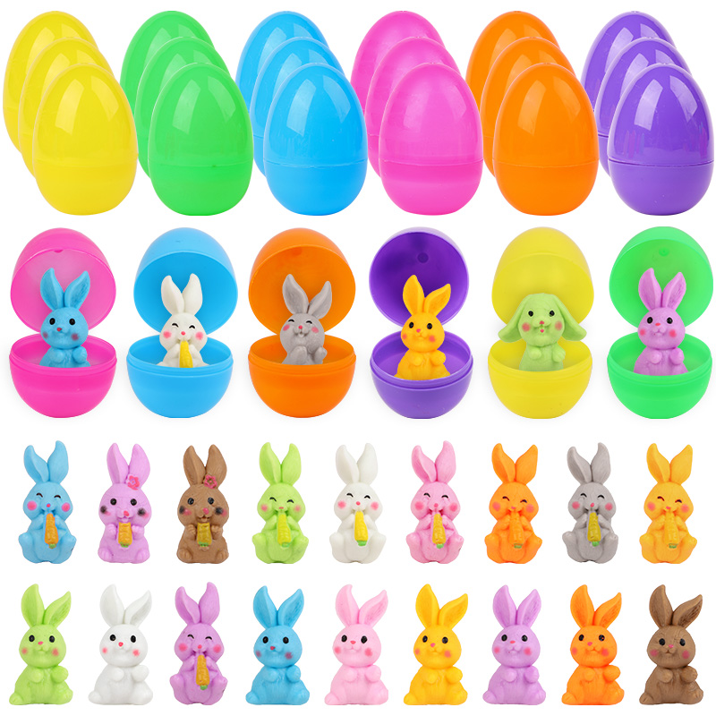 24Pcs Easter Egg With Rabbit F - Party Games Easter Egg のレビューと価格