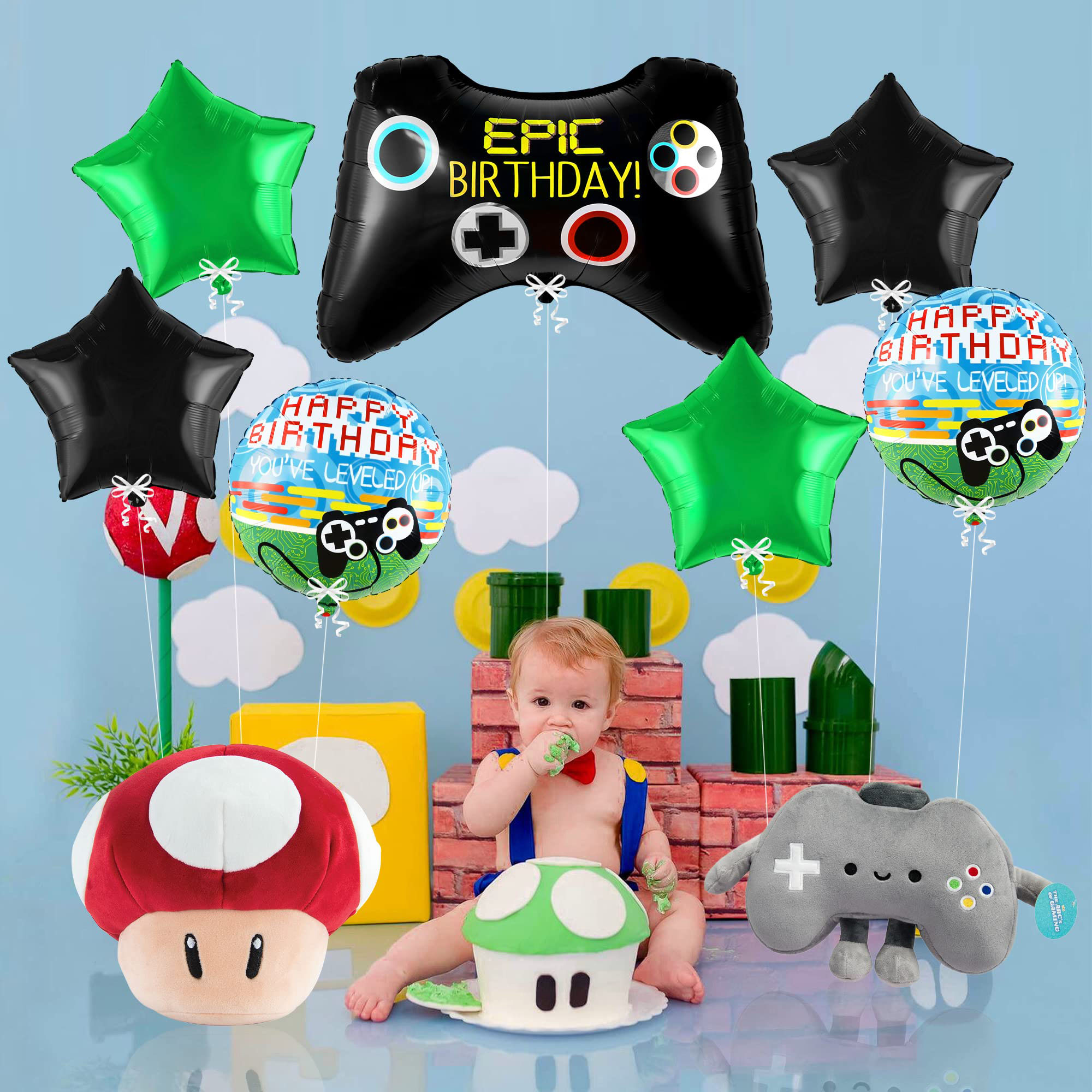 7pcs Video Game Mylar Balloons - Party Games Using Balloons のレビューと価格