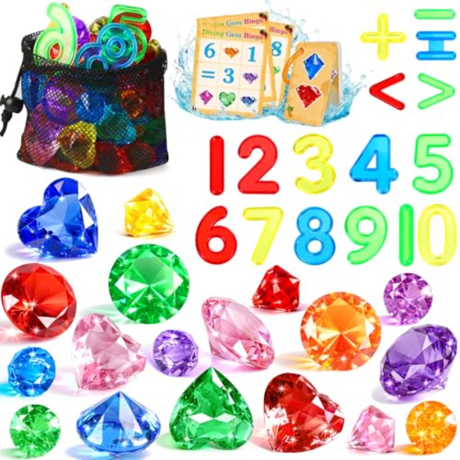 Pool Toys Diving Gems, 54 Pcs  - Scavenger Hunt Card のレビューと価格
