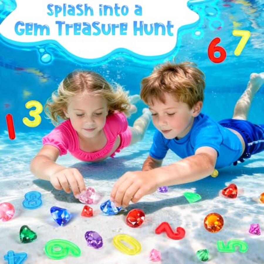 Pool Toys Diving Gems, 54 Pcs  - Scavenger Hunt Card のレビューと価格