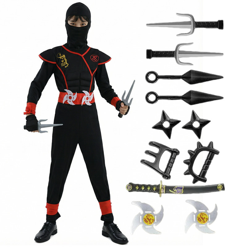 Black and Blue Ninja Costume f - Party Games Crazy のレビューと価格
