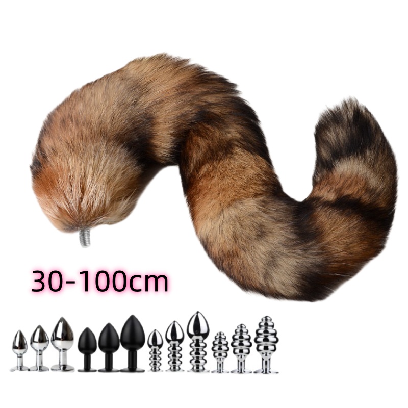 30-100cm Sexy Real Fox Tails w - Party Games Adults Funny のレビューと価格