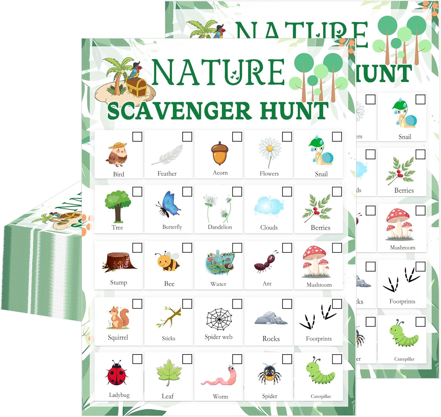 Nature Scavenger Hunt Card 5 x - Scavenger Hunt Card のレビューと価格