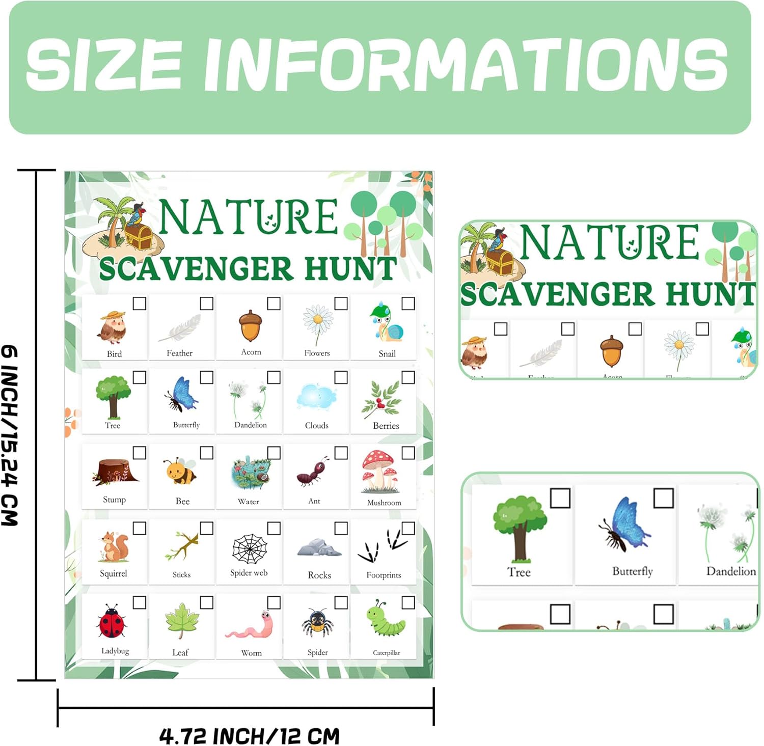 Nature Scavenger Hunt Card 5 x - Scavenger Hunt Card のレビューと価格