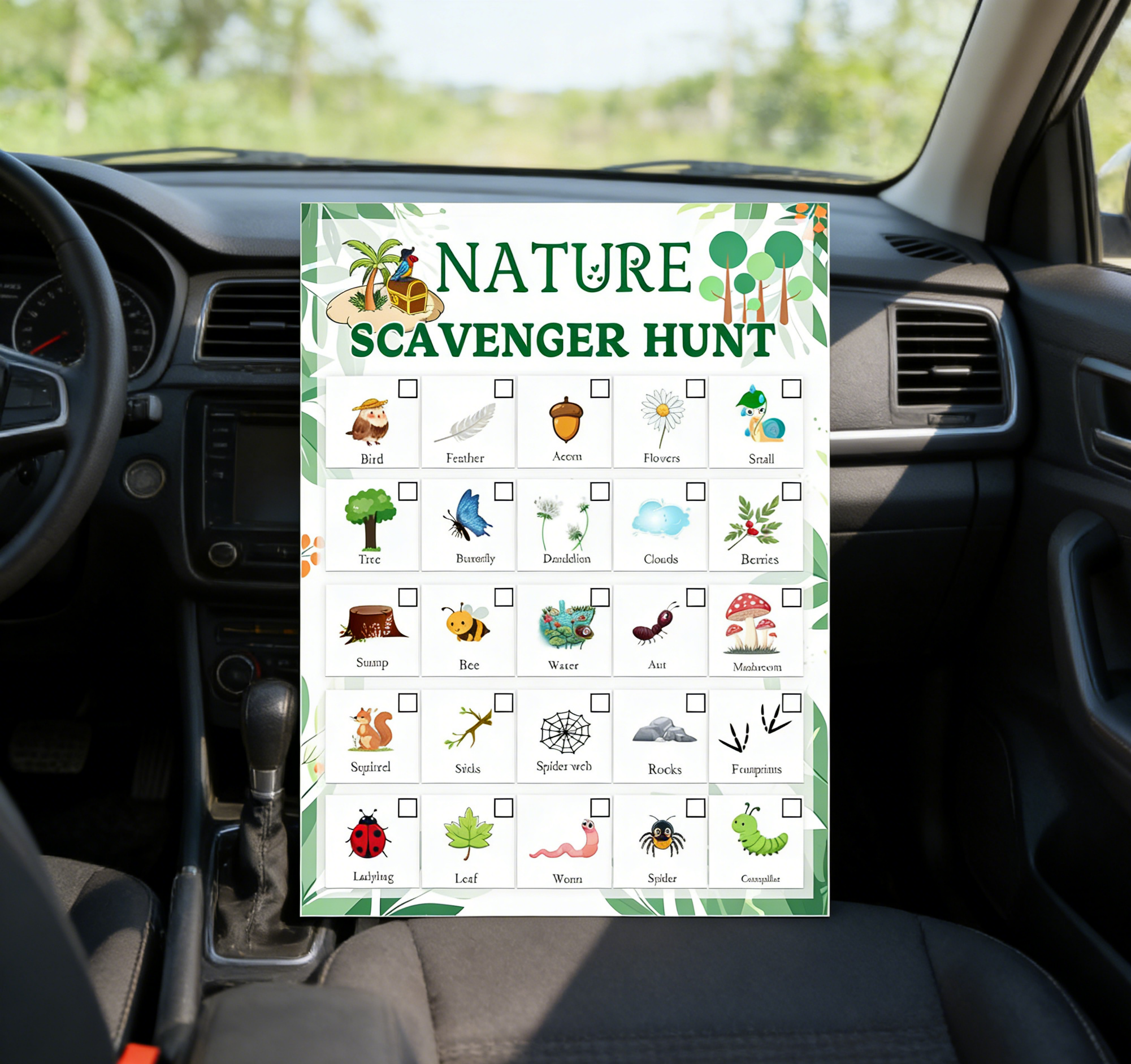 Nature Scavenger Hunt Card 5 x - Scavenger Hunt Card のレビューと価格