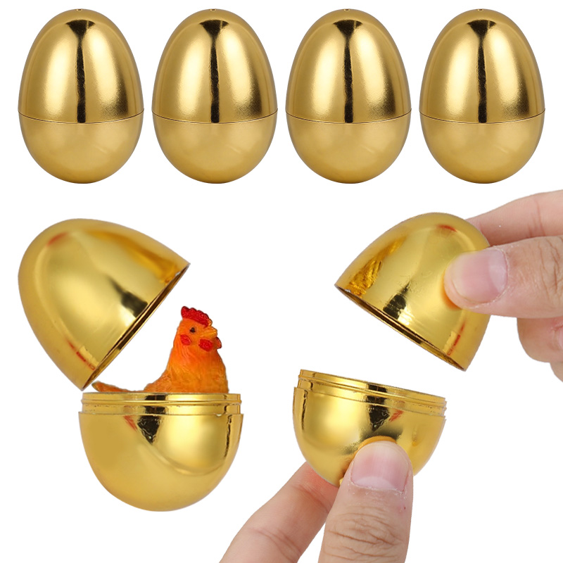 6PCS Golden Easter Eggs Plasti - Party Games Easter Egg のレビューと価格