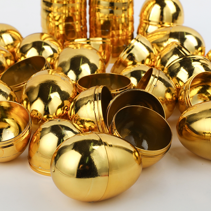 6PCS Golden Easter Eggs Plasti - Party Games Easter Egg のレビューと価格