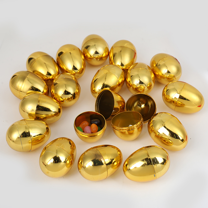 6PCS Golden Easter Eggs Plasti - Party Games Easter Egg のレビューと価格