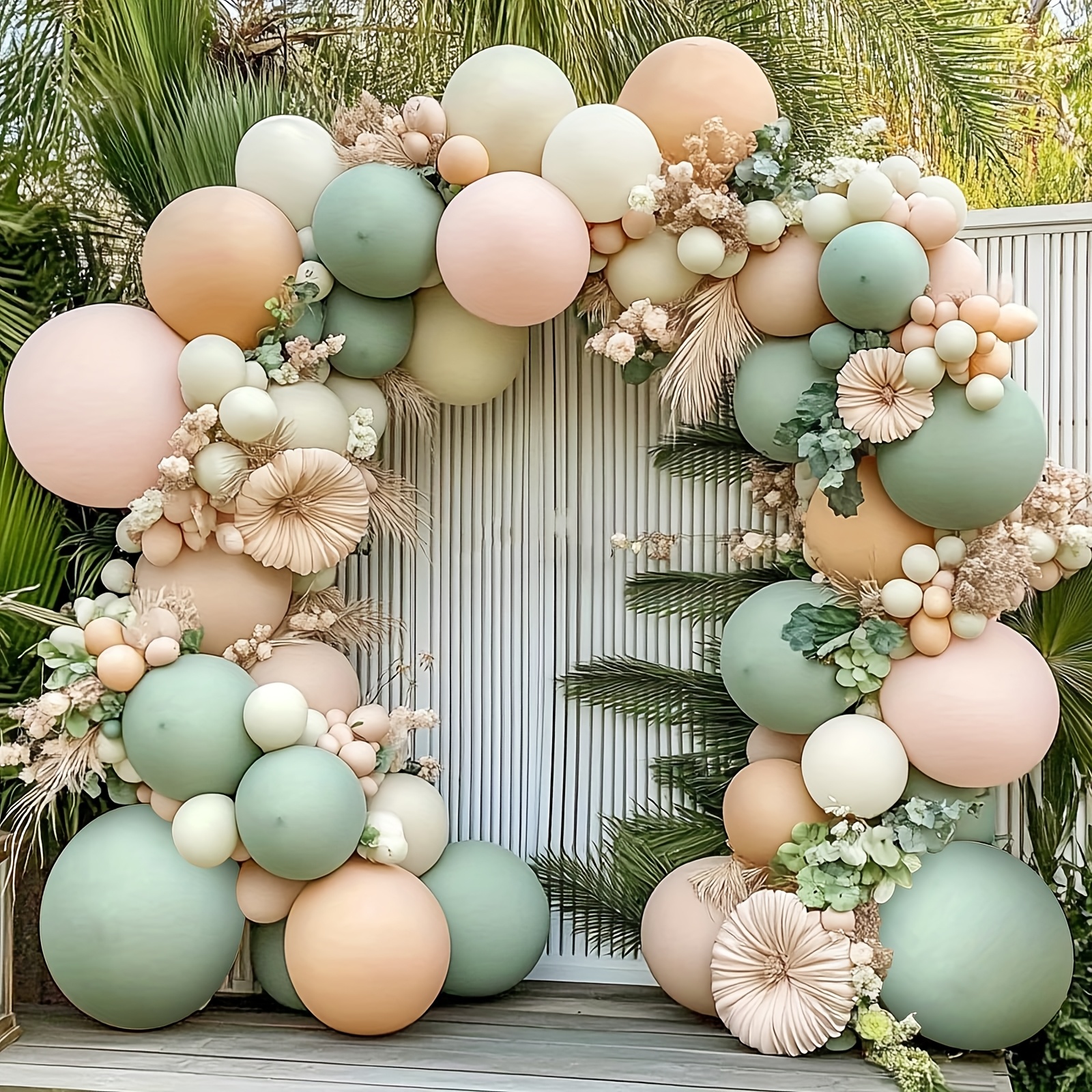 126pcs Dusty Green Pink Balloo - Party Games Using Balloons のレビューと価格