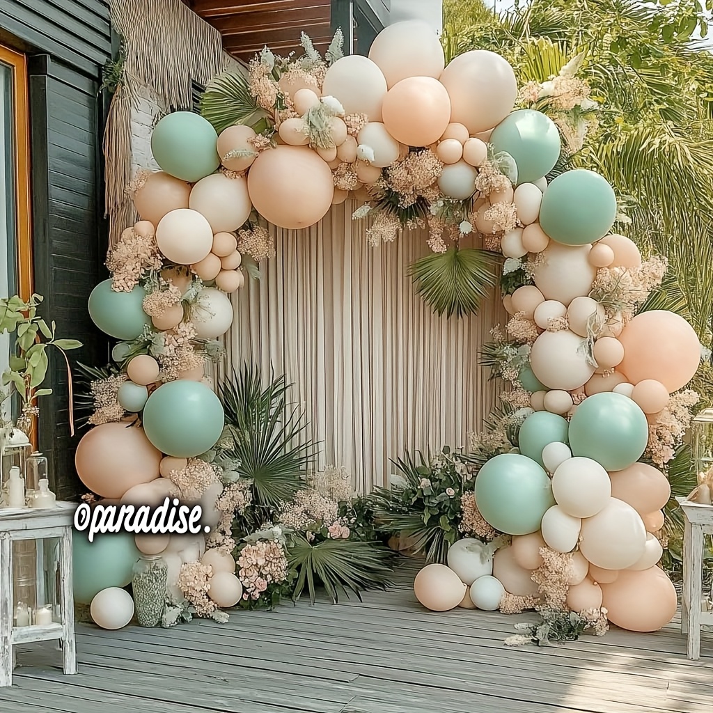 126pcs Dusty Green Pink Balloo - Party Games Using Balloons のレビューと価格