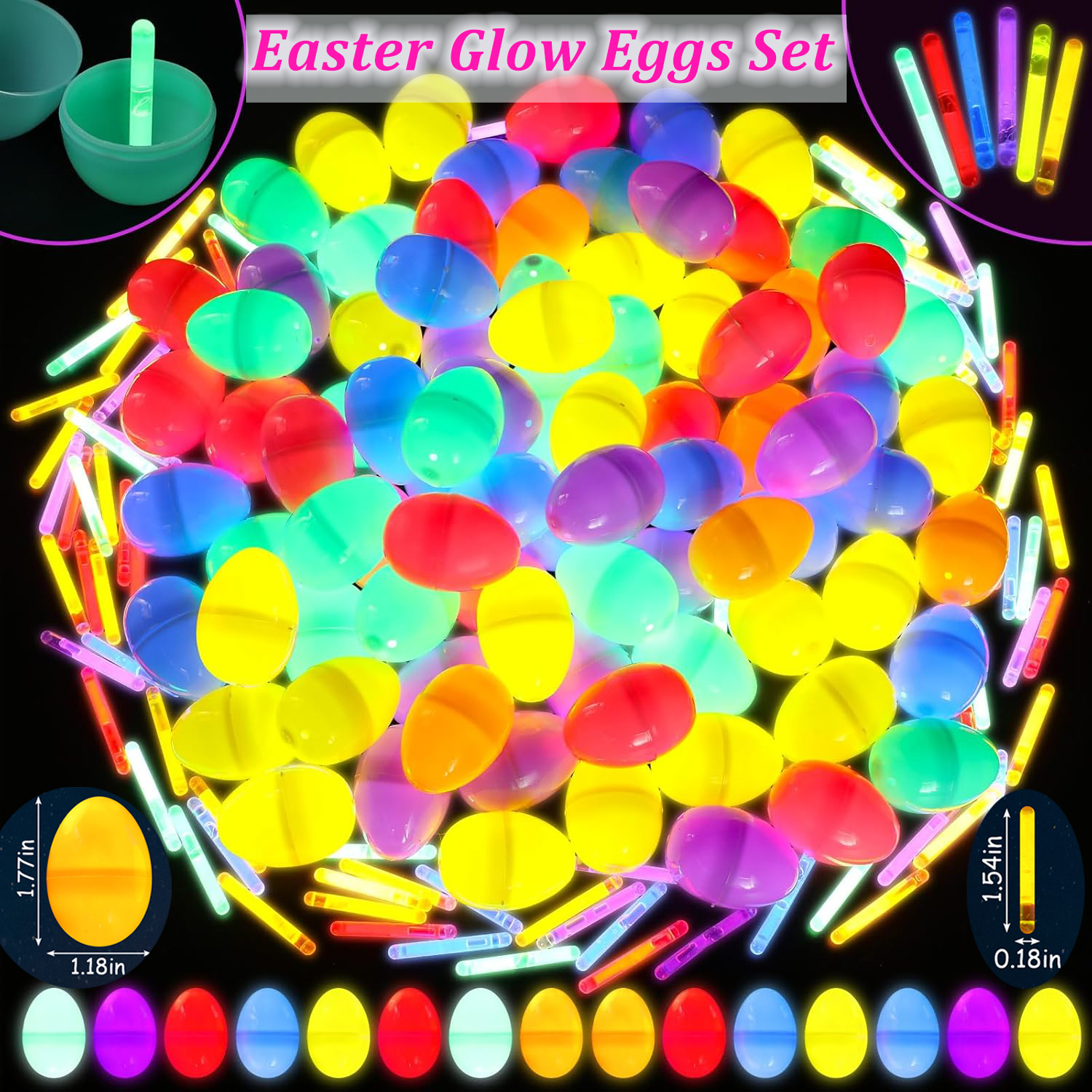 100-300Set Easter Eggs with Mi - Party Games Easter Egg のレビューと価格