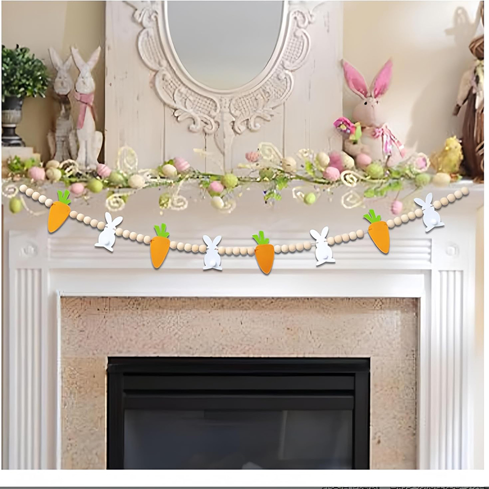 Bunny rabbit Carrot Garland ha - Party Games Easter Egg のレビューと価格