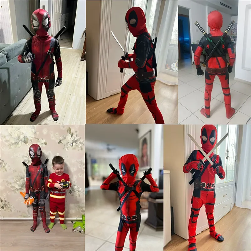 3-12Y Kids Deadpool Costume wi - Party Games Crazy のレビューと価格