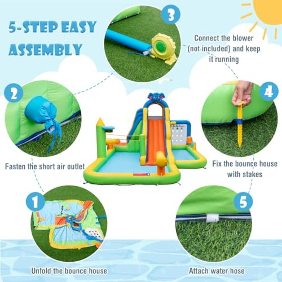 Inflatable Water Slide 9-in-1  - Tic Tac Toe Giant のレビューと価格