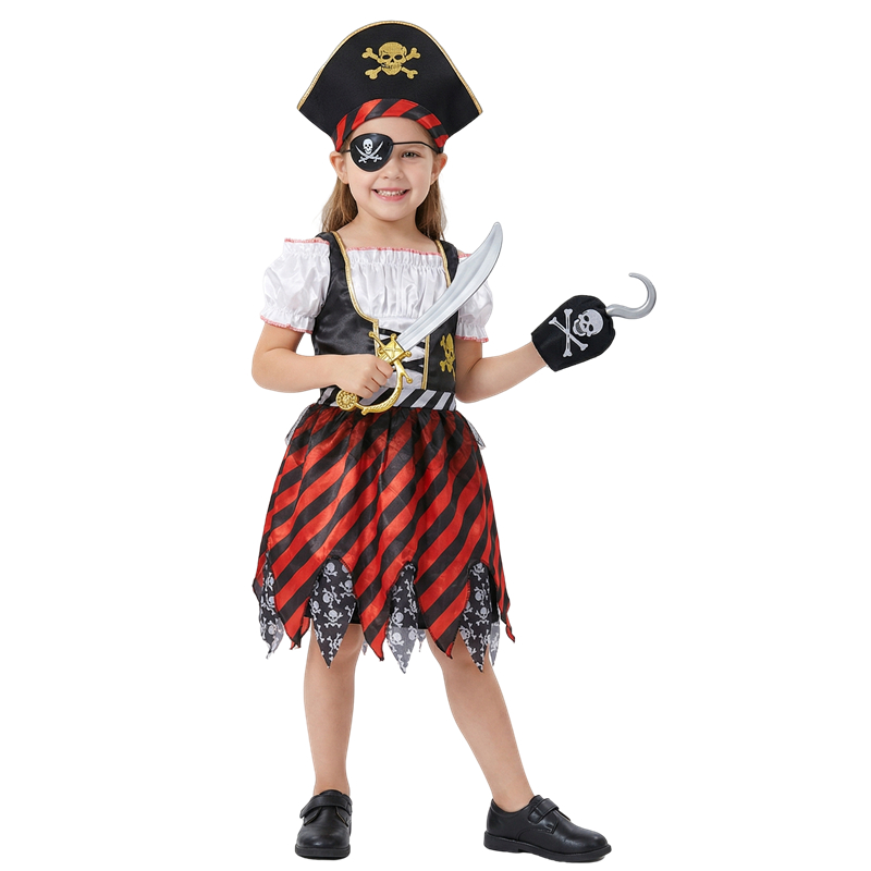 Girls Pirate Costume Set Carib - Party Games Crazy のレビューと価格