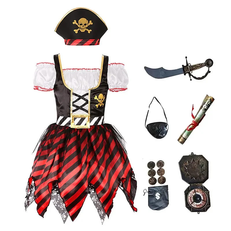Girls Pirate Skull Party Costu - Party Games Girls のレビューと価格