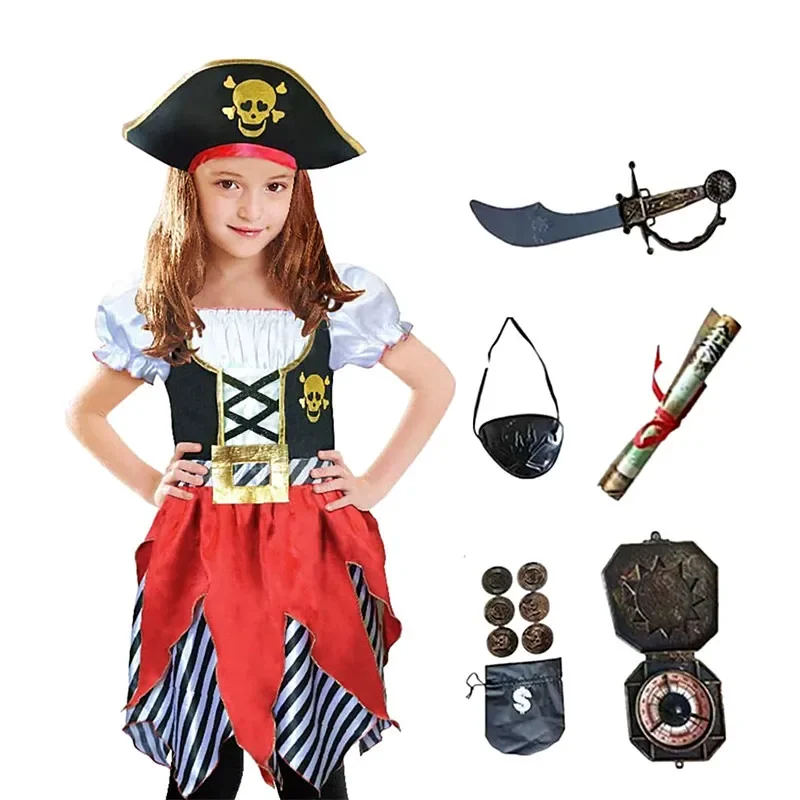 Girls Pirate Skull Party Costu - Party Games Girls のレビューと価格